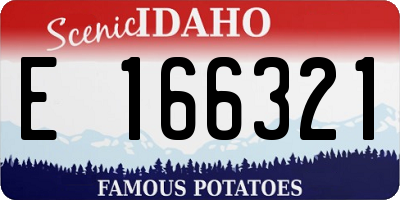 ID license plate E166321