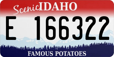ID license plate E166322