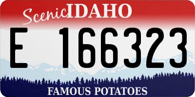 ID license plate E166323