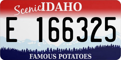 ID license plate E166325