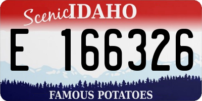 ID license plate E166326
