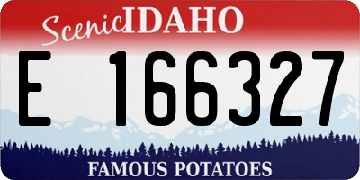 ID license plate E166327