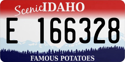 ID license plate E166328