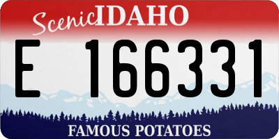 ID license plate E166331