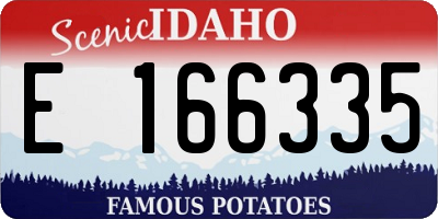 ID license plate E166335