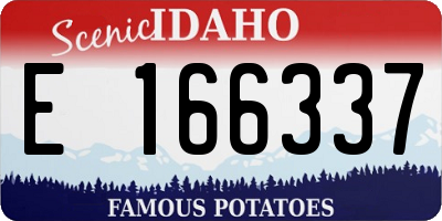 ID license plate E166337