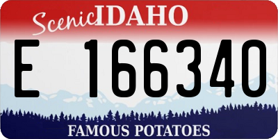 ID license plate E166340