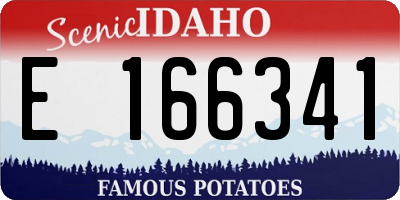 ID license plate E166341