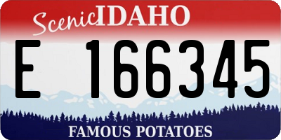 ID license plate E166345