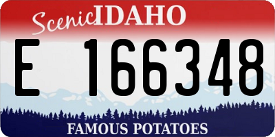 ID license plate E166348