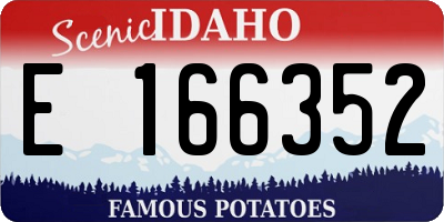 ID license plate E166352
