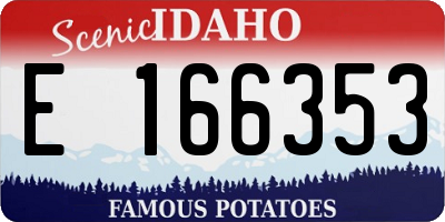 ID license plate E166353