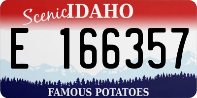 ID license plate E166357