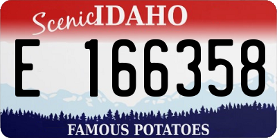 ID license plate E166358
