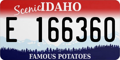 ID license plate E166360