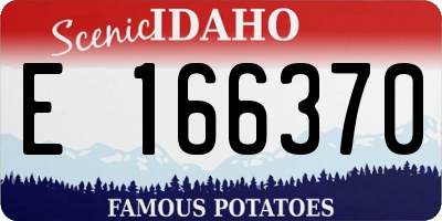ID license plate E166370