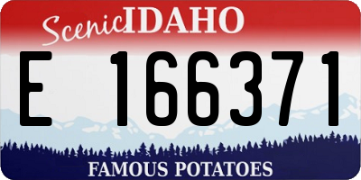 ID license plate E166371