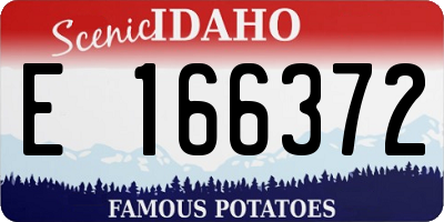 ID license plate E166372