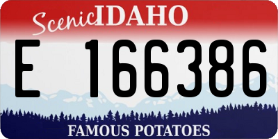 ID license plate E166386