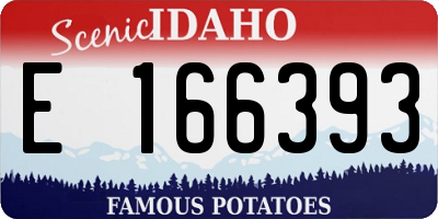 ID license plate E166393