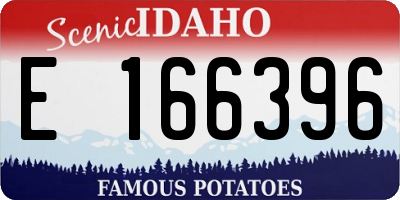 ID license plate E166396