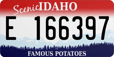 ID license plate E166397