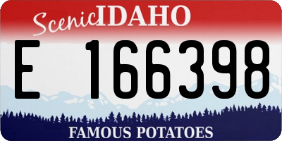 ID license plate E166398