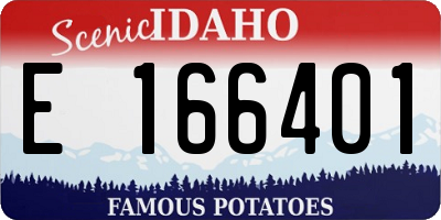 ID license plate E166401