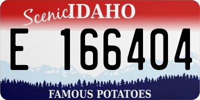 ID license plate E166404
