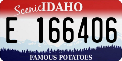 ID license plate E166406