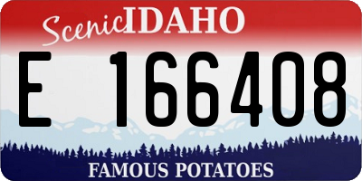 ID license plate E166408