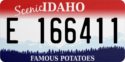ID license plate E166411