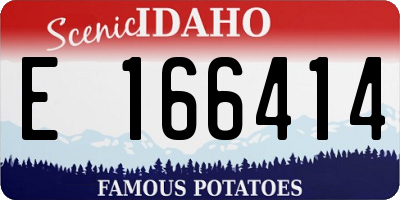 ID license plate E166414