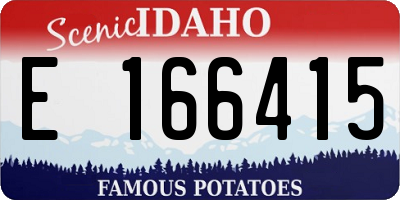 ID license plate E166415
