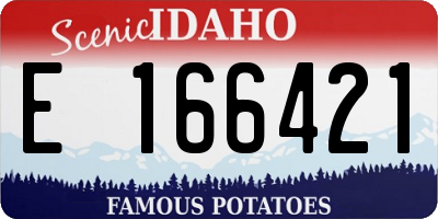 ID license plate E166421