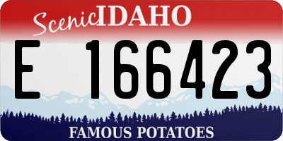 ID license plate E166423
