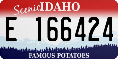 ID license plate E166424
