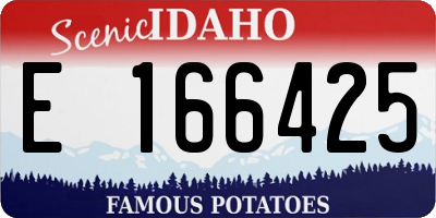 ID license plate E166425