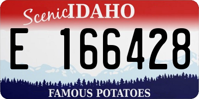 ID license plate E166428