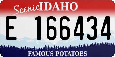 ID license plate E166434