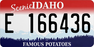 ID license plate E166436