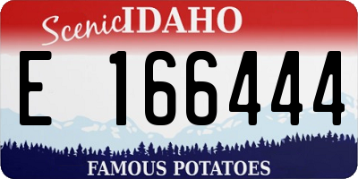 ID license plate E166444