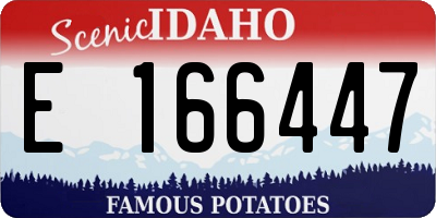 ID license plate E166447