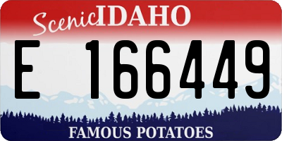 ID license plate E166449