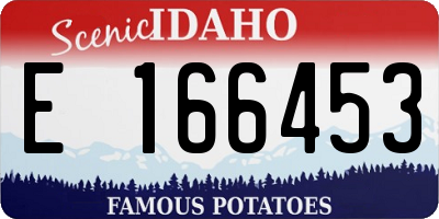 ID license plate E166453