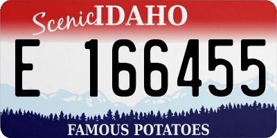 ID license plate E166455