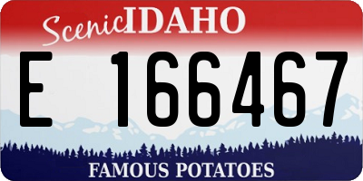ID license plate E166467