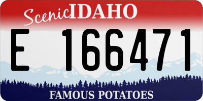 ID license plate E166471