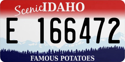 ID license plate E166472