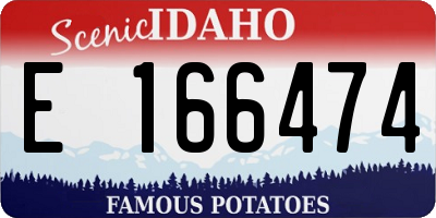 ID license plate E166474